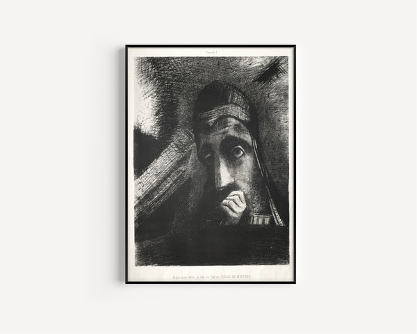 Odilon Redon — Homage to Goya: In My Dream I Saw in the Sky a Face of Mystery | Symbolist Art Print