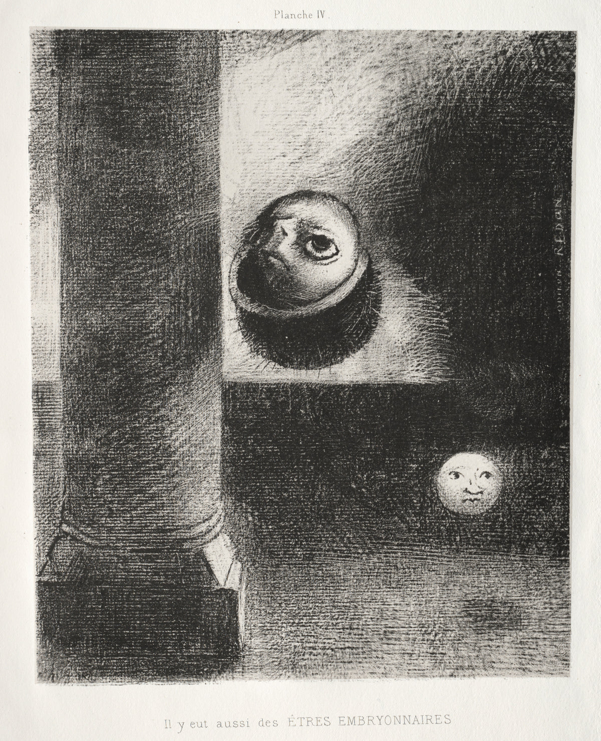 Odilon Redon — Homage to Goya: There Were Also Embryonic Beings | Symbolist Art Print