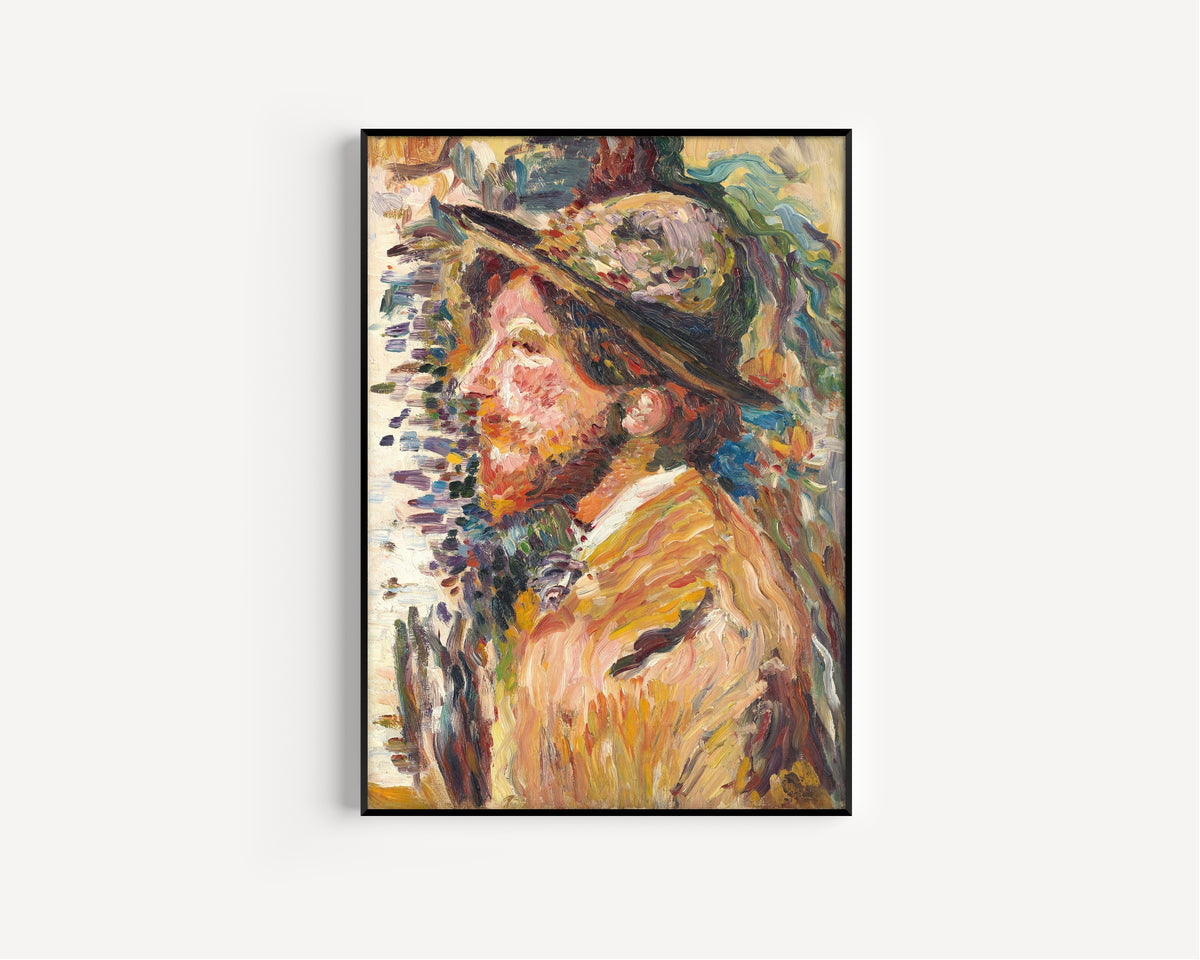 Henri Martin — Homme en buste de profil | Pointillist Portrait Print