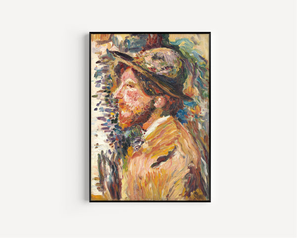 Henri Martin — Homme en buste de profil | Pointillist Portrait Print