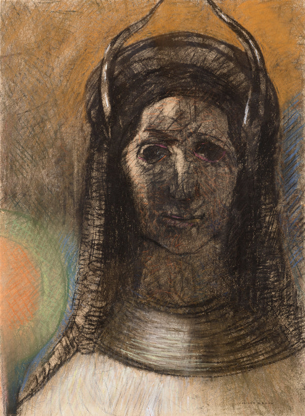 Odilon Redon — Horned Figure | Symbolist Art Print