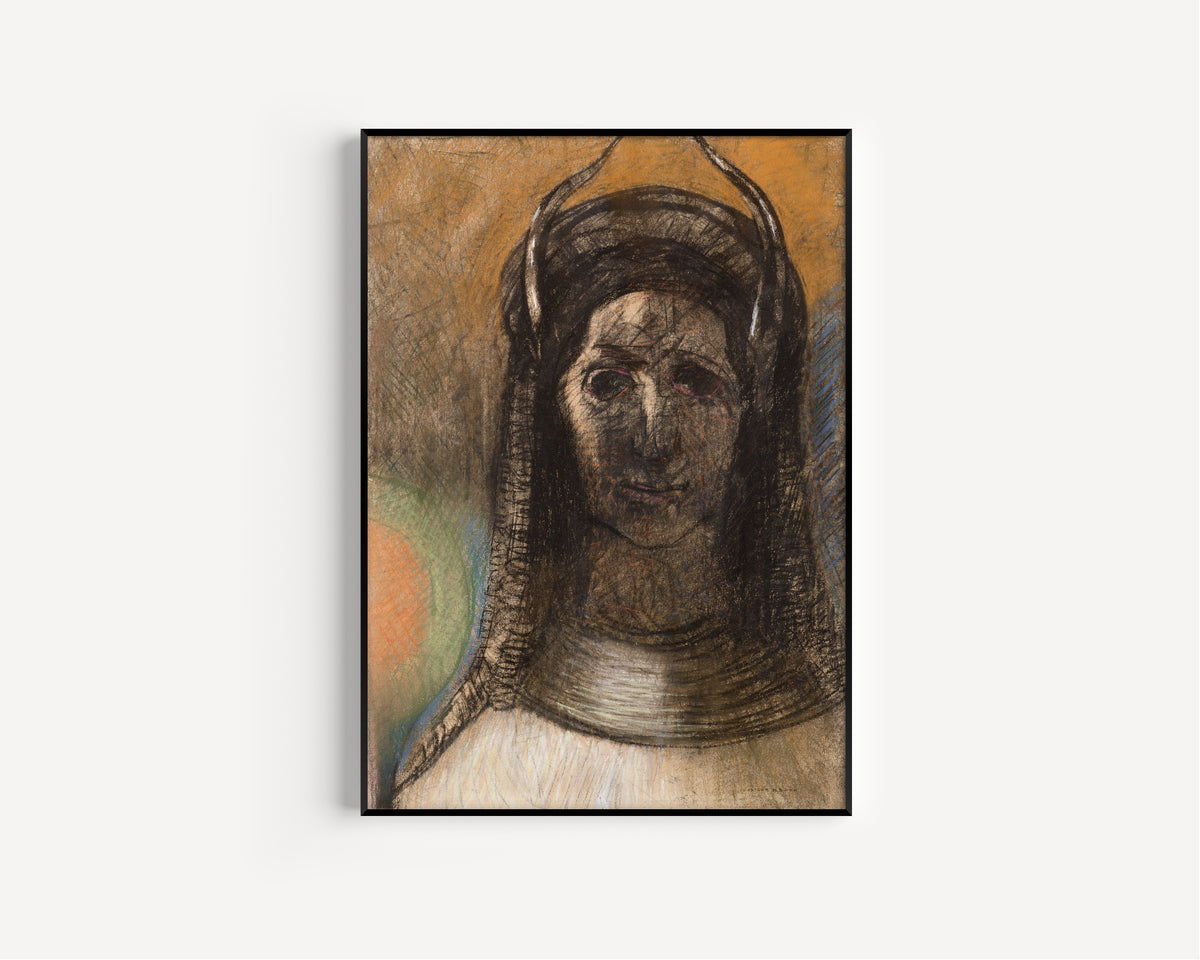 Odilon Redon — Horned Figure | Symbolist Art Print