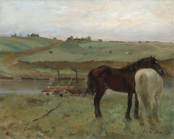 Edgar Degas — Horses in a Meadow | Fine Art Print