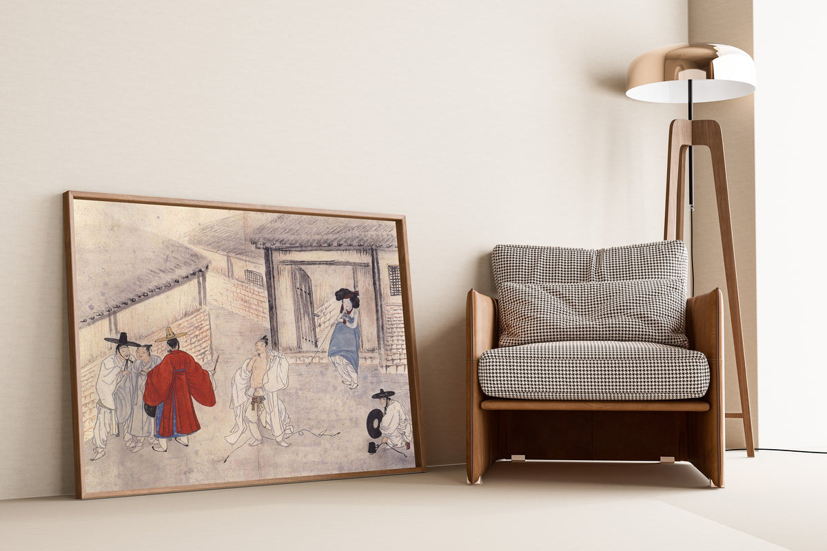 Sin Yun-bok (Hyewon) — Hyewon Genre Painting Album: Who Will Be the Hero at the Brothel? | Korean Painting Art Print