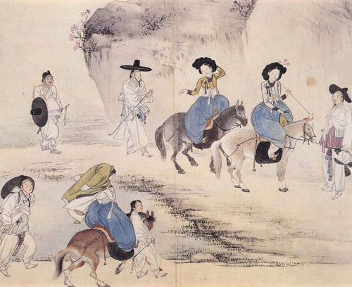 Sin Yun-bok (Hyewon) — Hyewon Genre Painting Album: Young People's Outgoing | Korean Painting Art Print