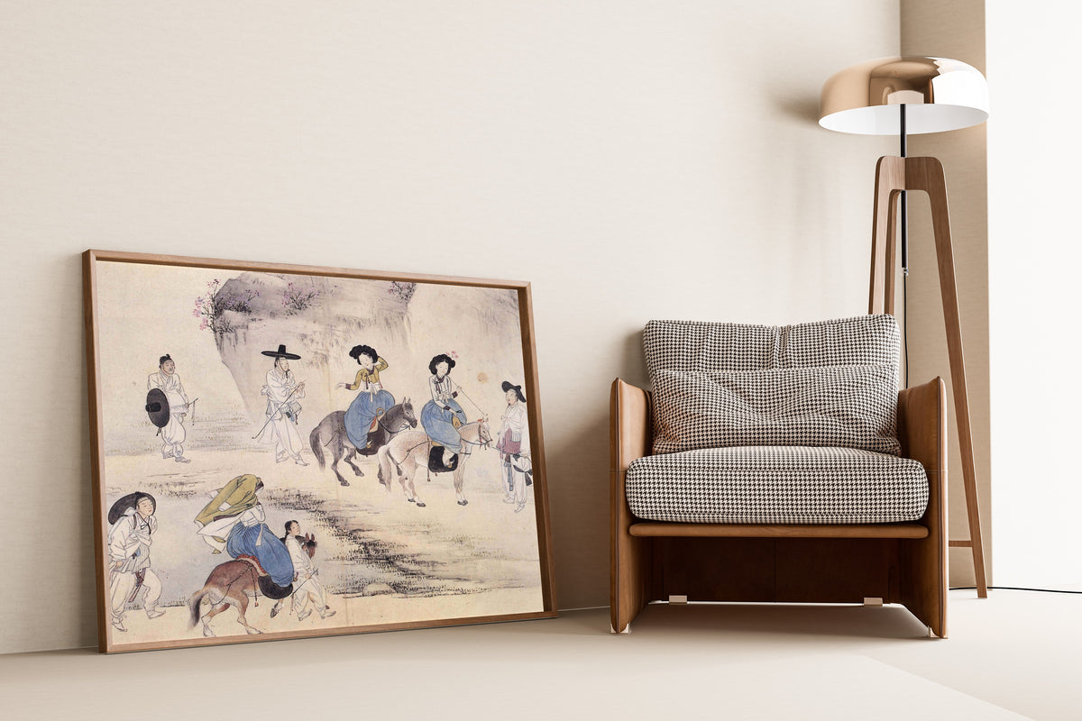 Sin Yun-bok (Hyewon) — Hyewon Genre Painting Album: Young People's Outgoing | Korean Painting Art Print