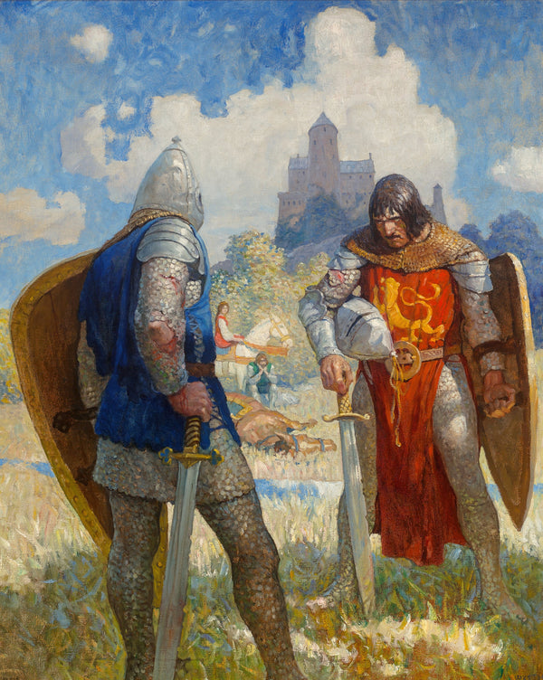 N. C. Wyeth — I am Sir Launcelot du Lake, King Ban’s son of Benwick, and knight of the Round Table | Illustration Art Print