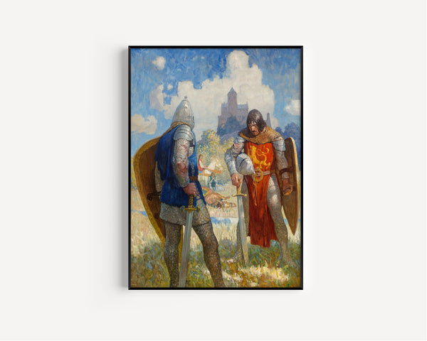 N. C. Wyeth — I am Sir Launcelot du Lake, King Ban’s son of Benwick, and knight of the Round Table | Illustration Art Print