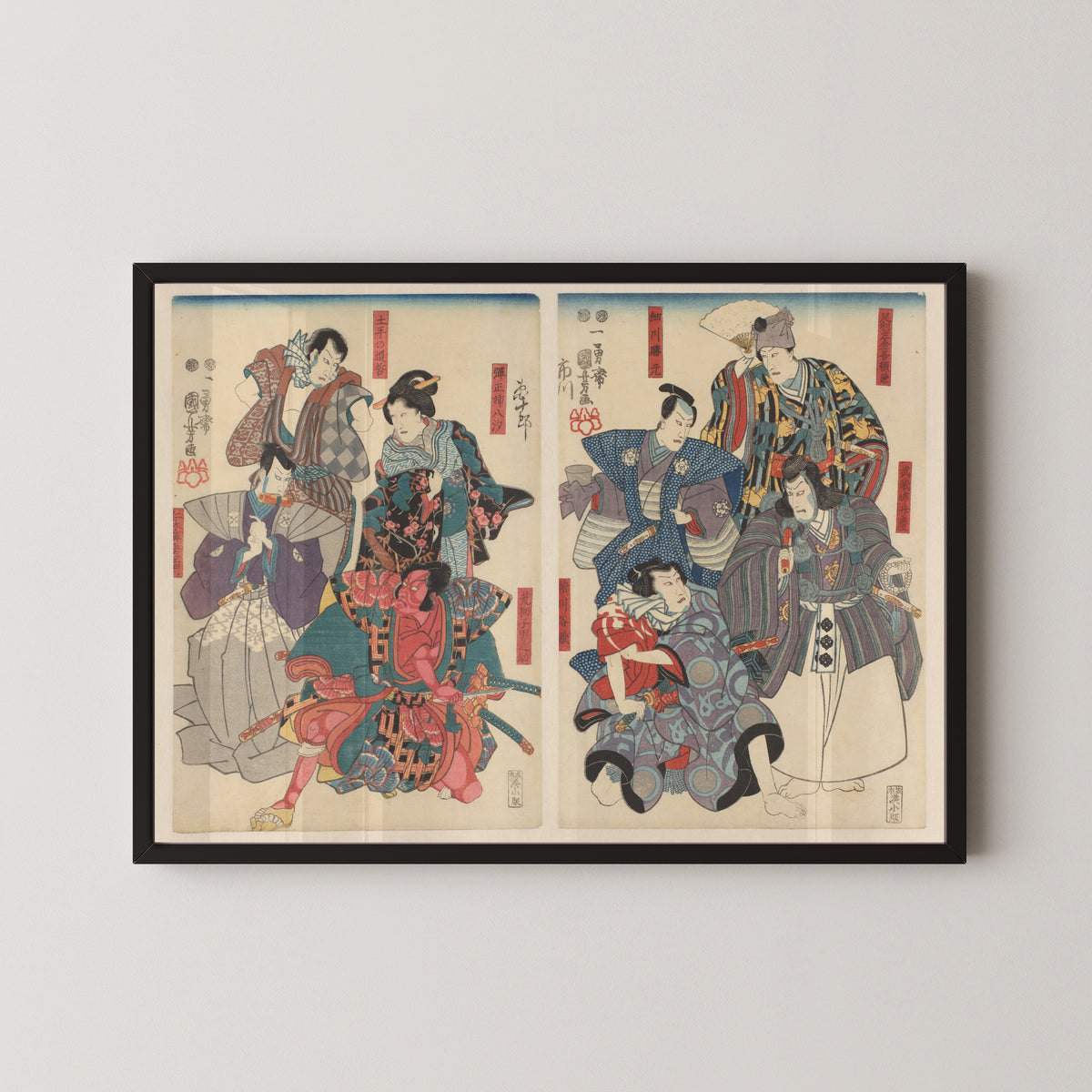 Utagawa Kuniyoshi — Ichikawa Danjūrō VIII in Eight Roles | Japanese Woodblock Print (Ukiyo-e)