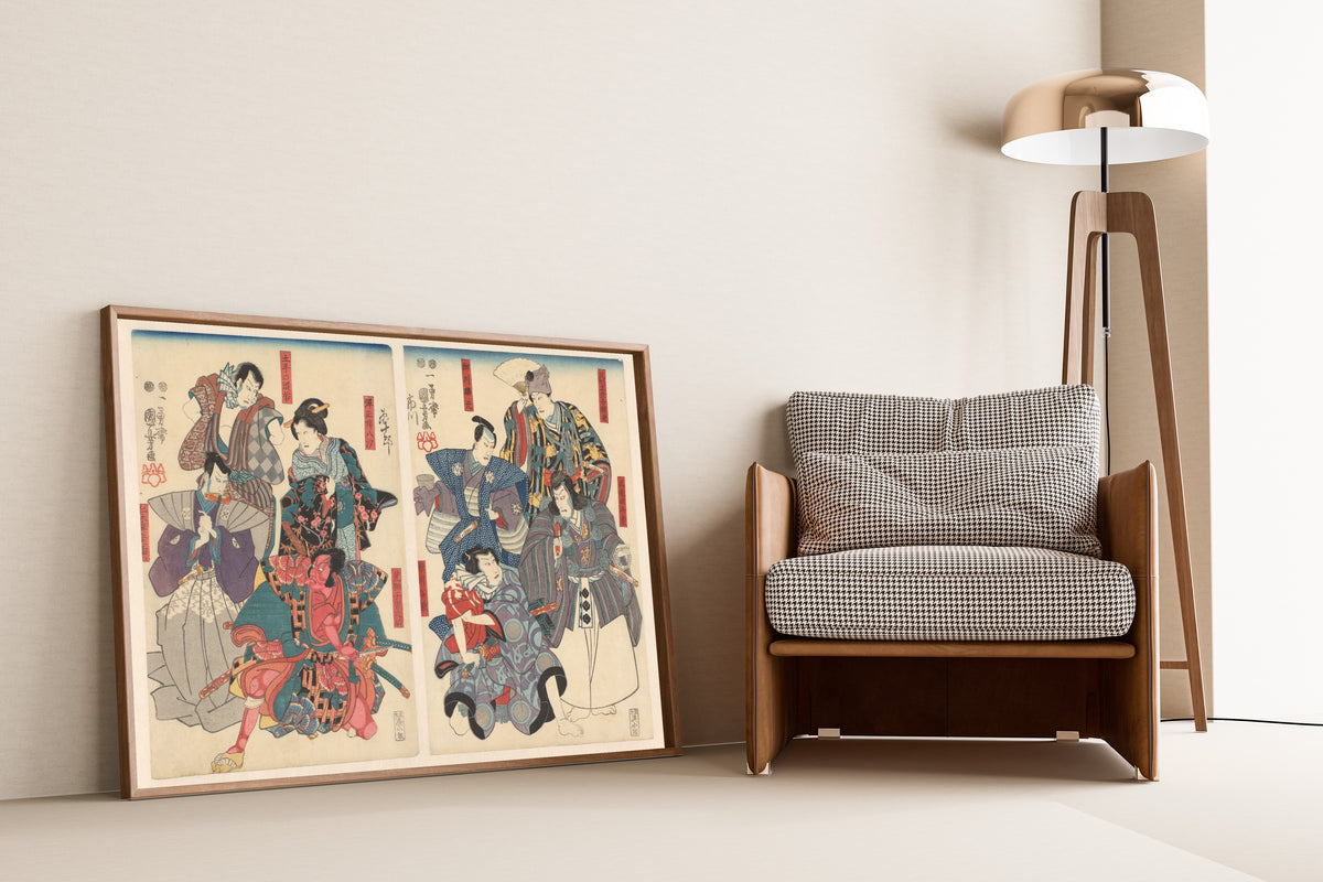Utagawa Kuniyoshi — Ichikawa Danjūrō VIII in Eight Roles | Japanese Woodblock Print (Ukiyo-e)
