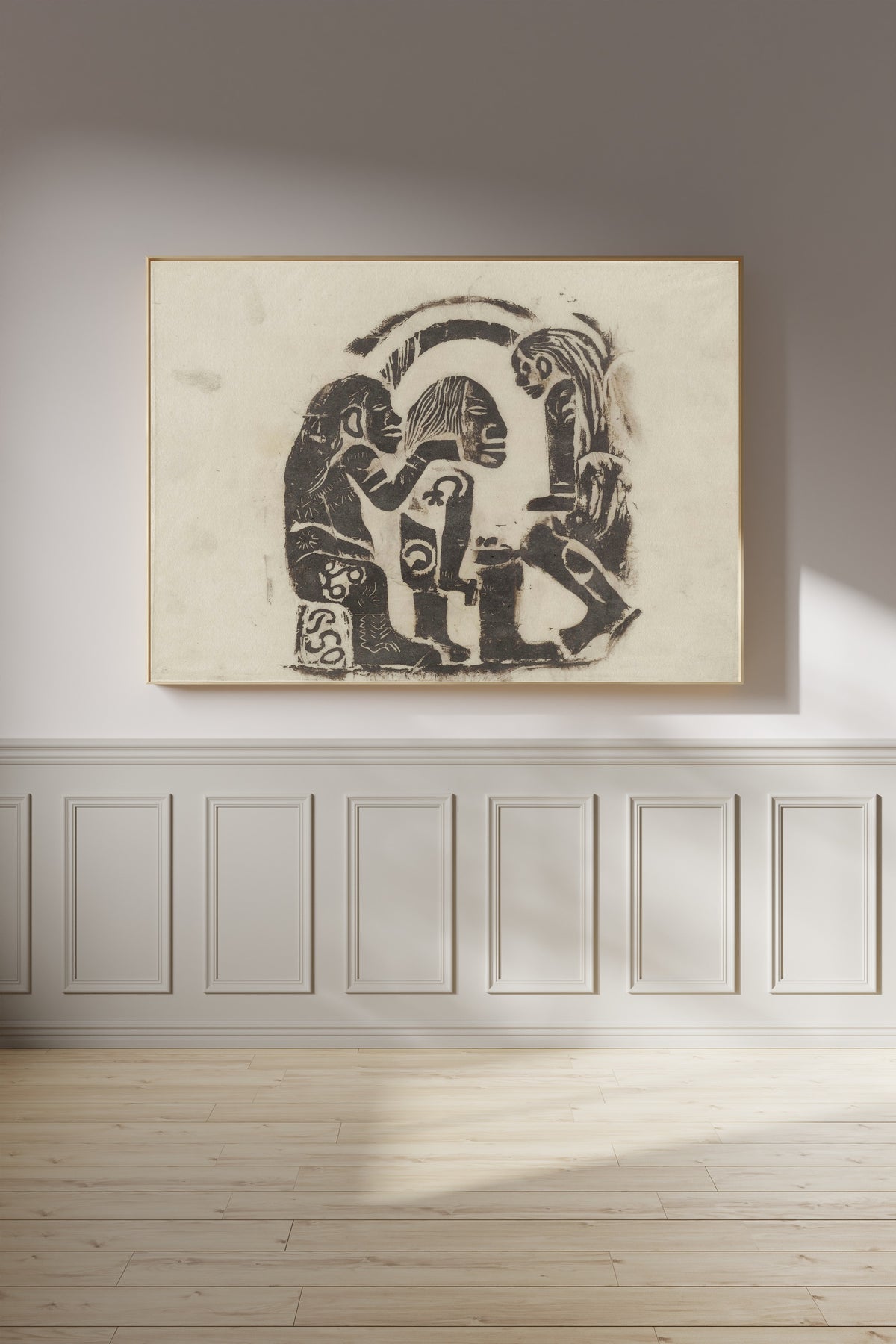 Paul Gauguin — Idol with a Pearl: Scene with Three Figures | Woodcut Print