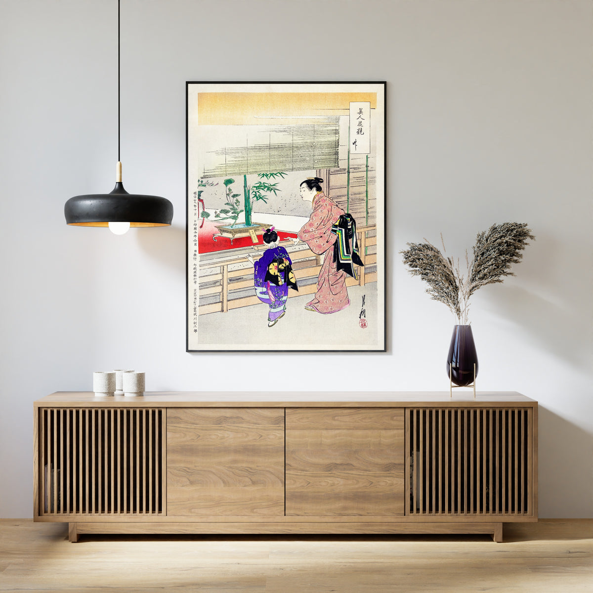 Ogata Gekkō — Ikebana Exhibition (1896) | Japanese Woodblock Print (Ukiyo-e)