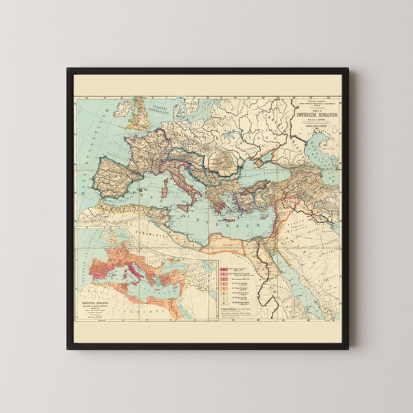 Albert van Kampen — Imperium Romanum (Tabulae Maximae) | Antique Historical Map Print