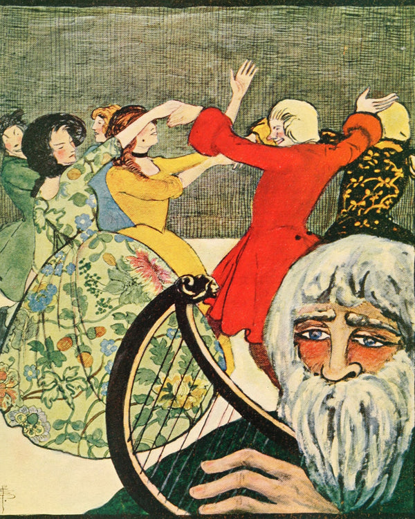 Pamela Colman Smith — In Chimney Corners: Of Course a Dance Was Started | Fairy Tale Illustration Print