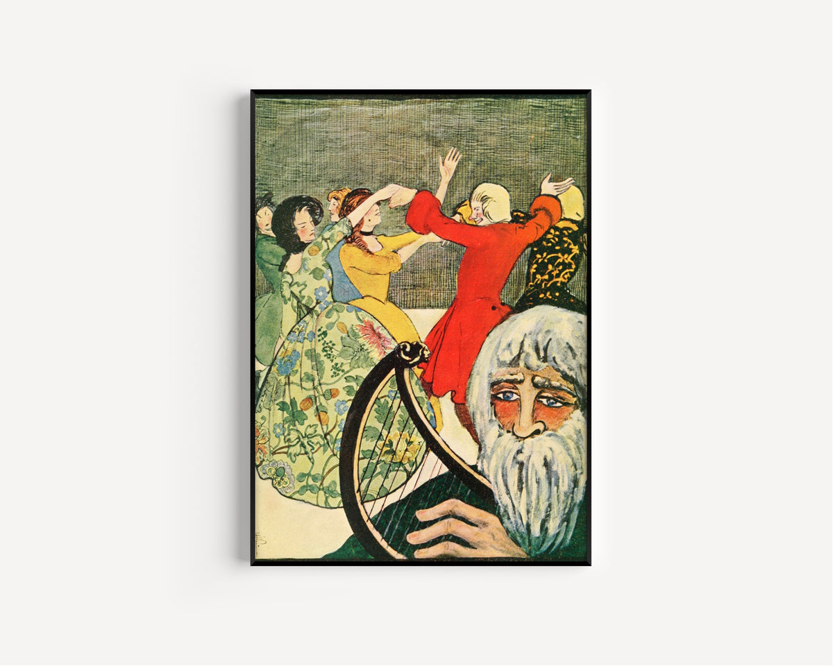 Pamela Colman Smith — In Chimney Corners: Of Course a Dance Was Started | Fairy Tale Illustration Print