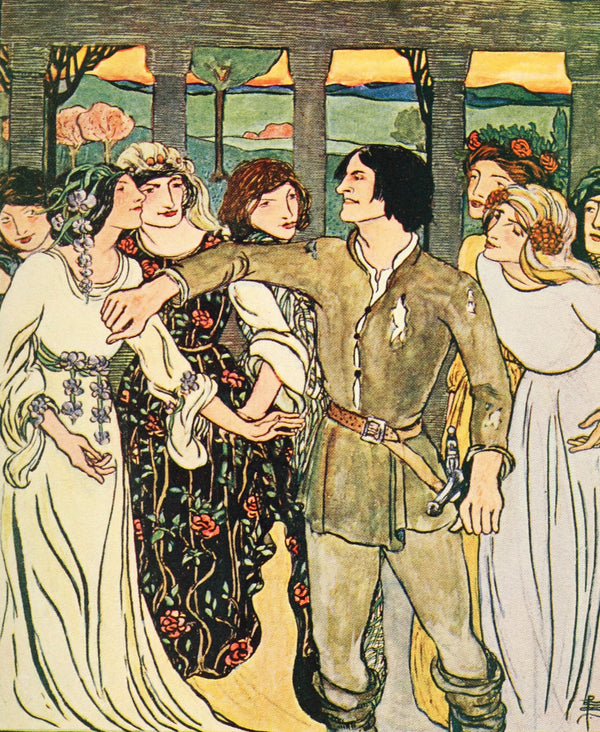 Pamela Colman Smith — In Chimney Corners: Then Jack Went into the Castle | Fairy Tale Illustration Print