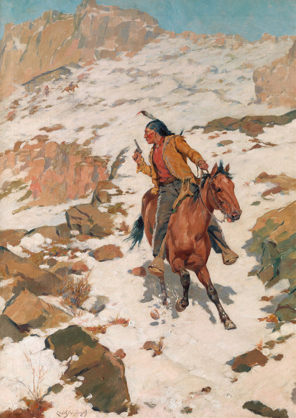 Charles Schreyvogel — In Hot Pursuit | Western Art Print