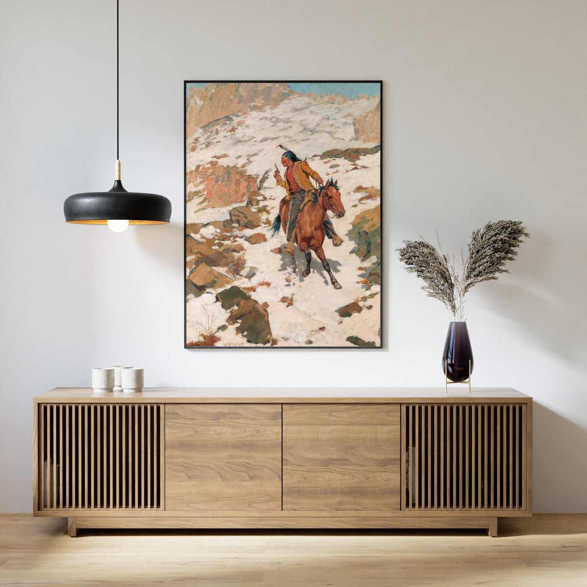 Charles Schreyvogel — In Hot Pursuit | Western Art Print