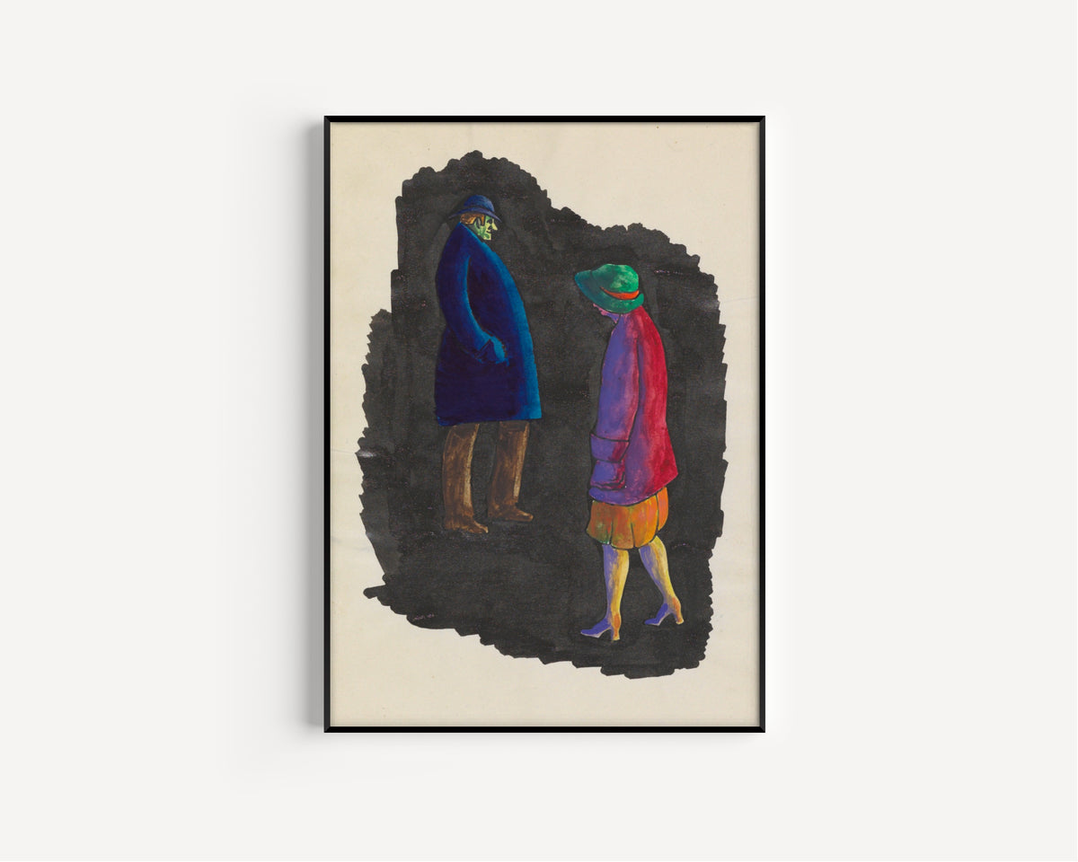 Karl Wiener — In der Nacht, Graz (At Night, Graz) | Expressionist Art Print