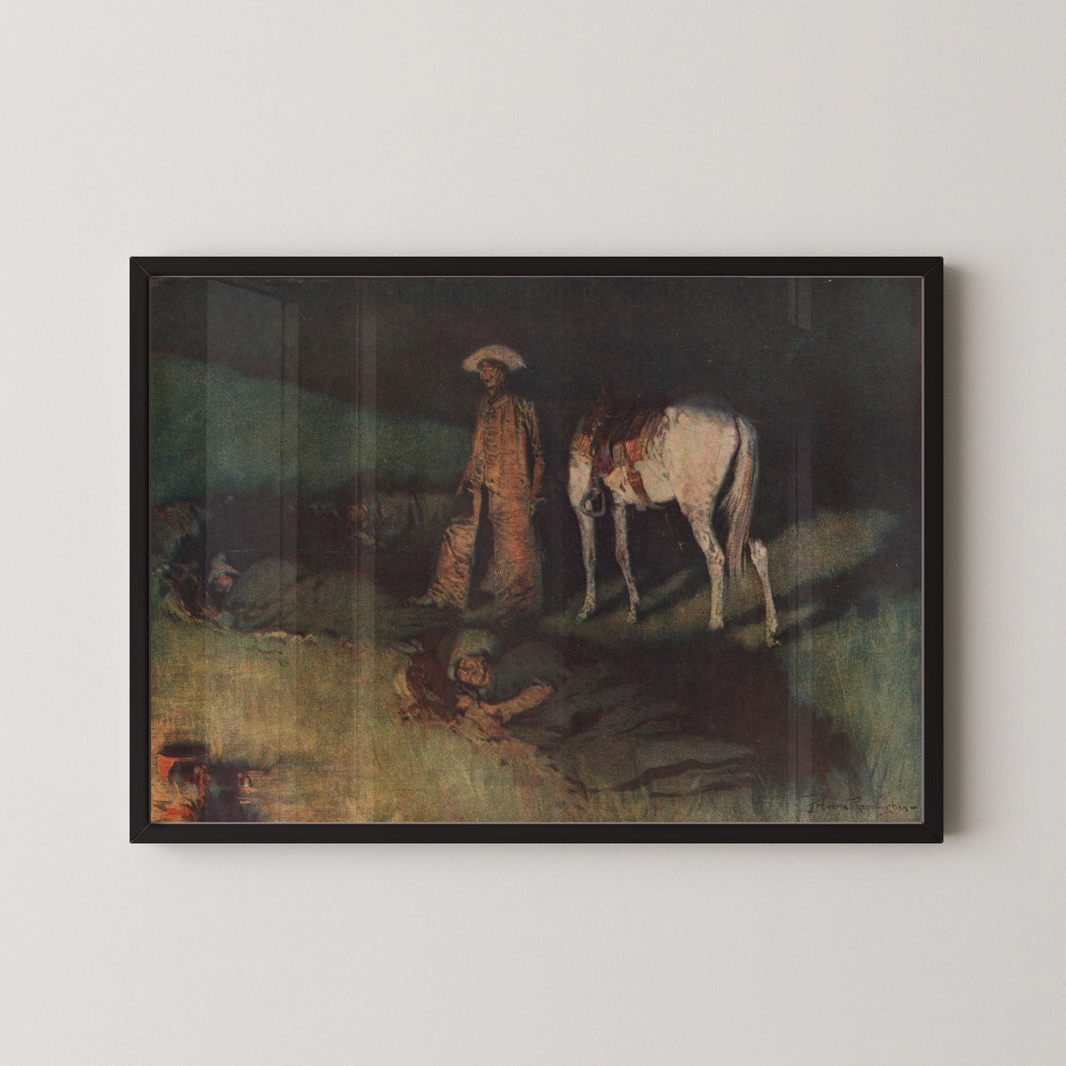Frederic Remington — In from the Night Herd | Western Art Print