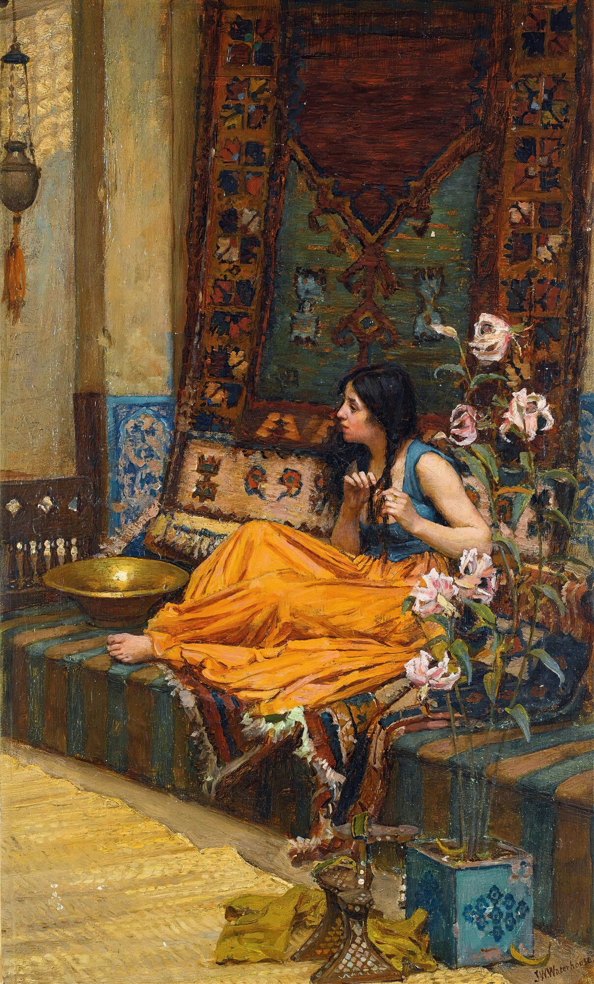 John William Waterhouse — In the Harem, an Odalisque | Pre-Raphaelite Art Print