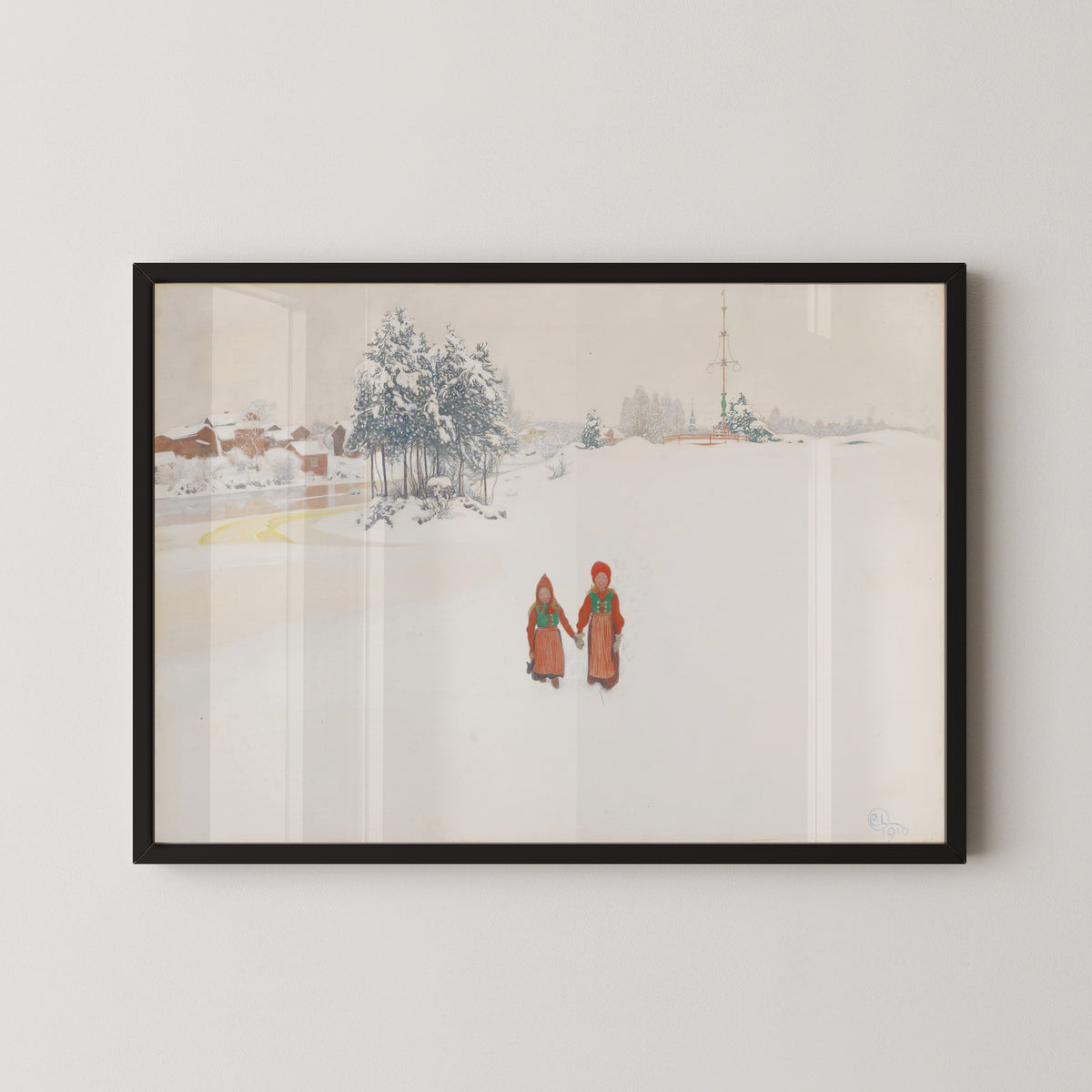 Carl Larsson — In the Snow | Swedish Watercolour Print