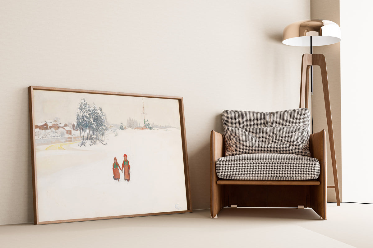 Carl Larsson — In the Snow | Swedish Watercolour Print