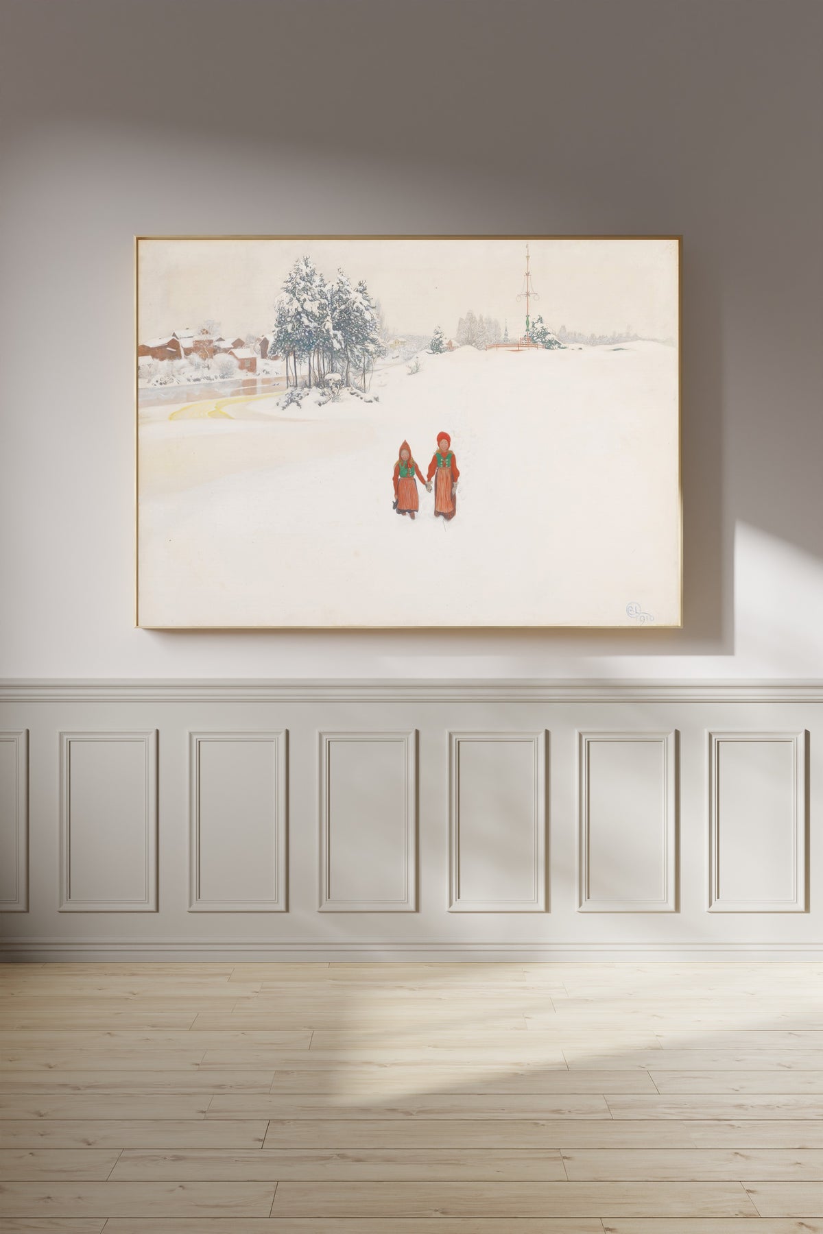 Carl Larsson — In the Snow | Swedish Watercolour Print