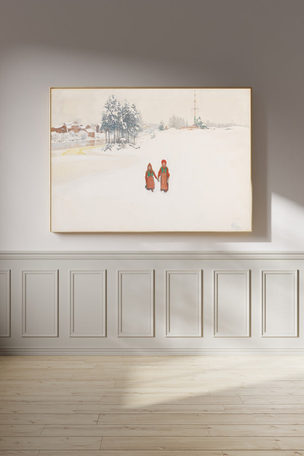 Carl Larsson — In the Snow | Swedish Watercolour Print