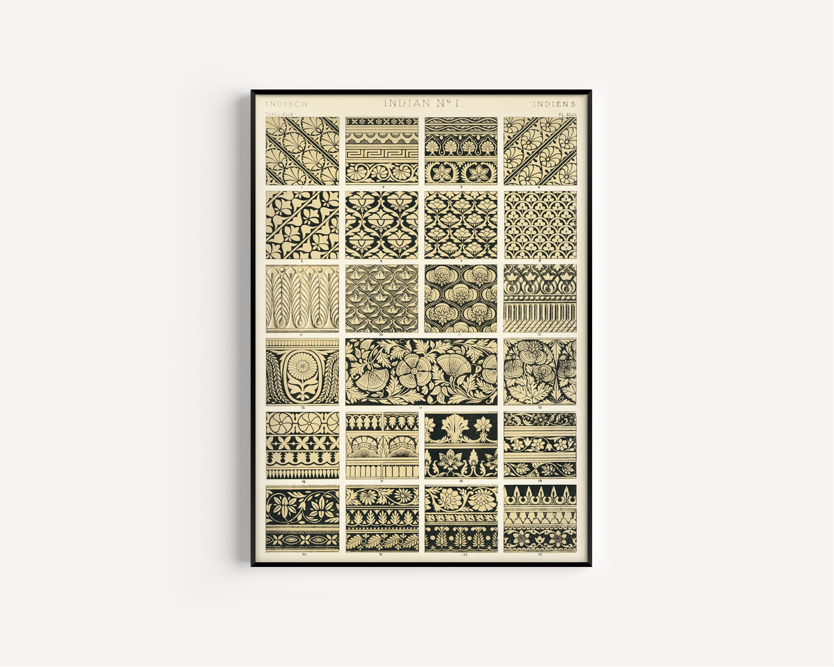 Owen Jones — Indian No. 1 | Grammar of Ornament Design Print