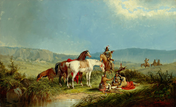 John Mix Stanley — Indians Playing Cards | Western Art Print