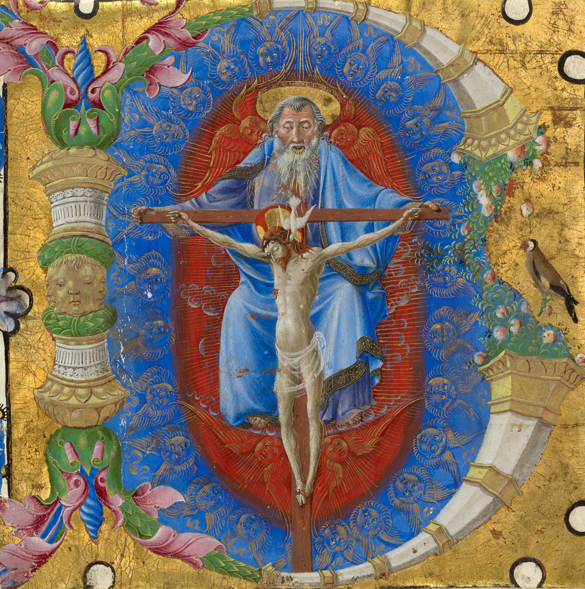 Taddeo Crivelli — Initial B: The Trinity | Illuminated Initial Print