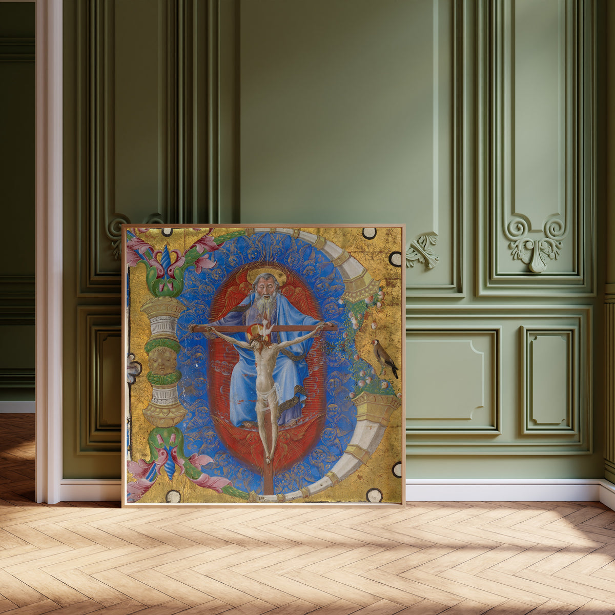 Taddeo Crivelli — Initial B: The Trinity | Illuminated Initial Print