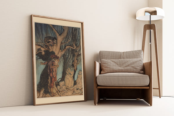 Arthur Rackham — Instantly They Lay Still, All Turned into Stone | Fairy Tale Illustration Print