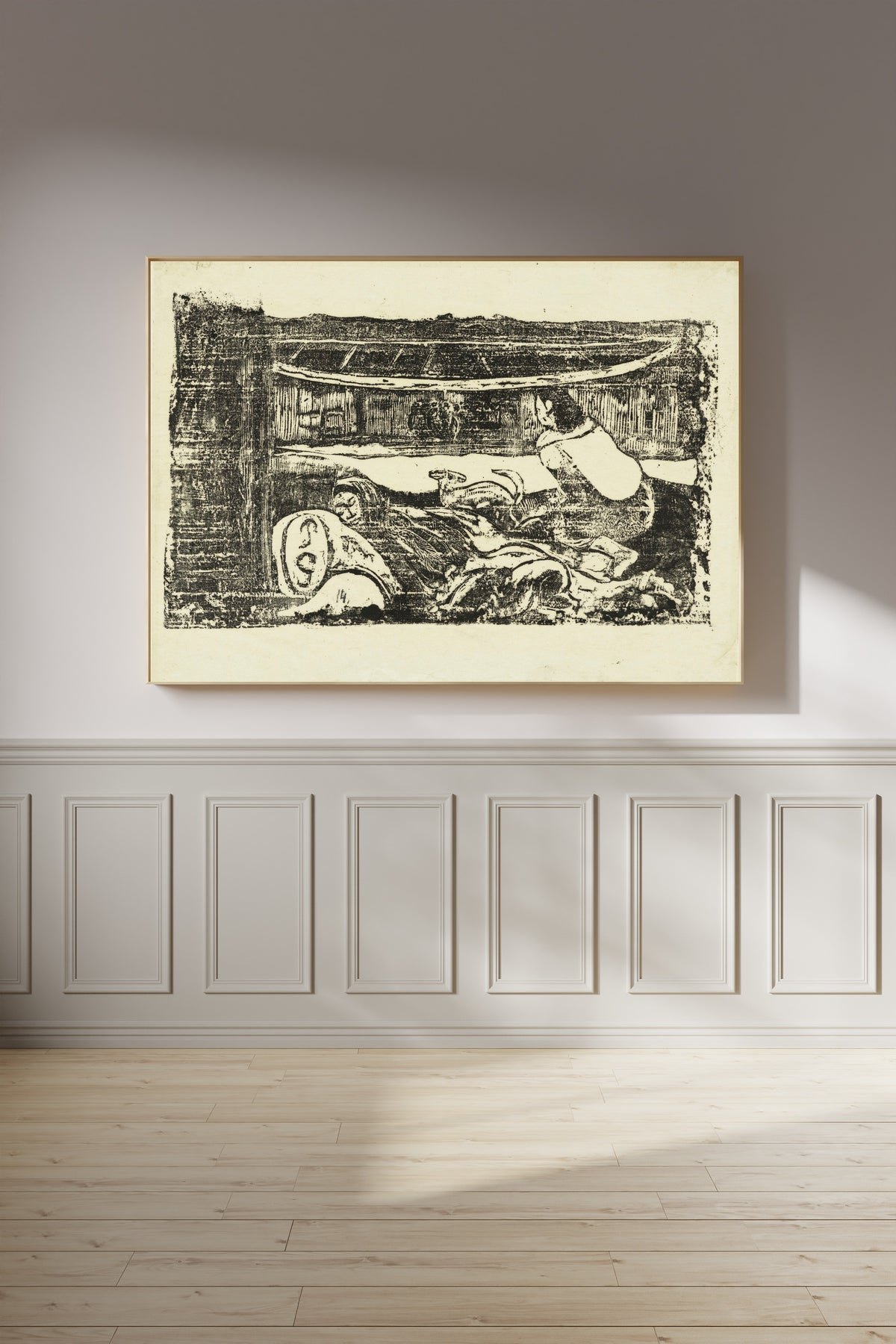 Paul Gauguin — Interior of a Hut (Intérieur de case) | Woodcut Print