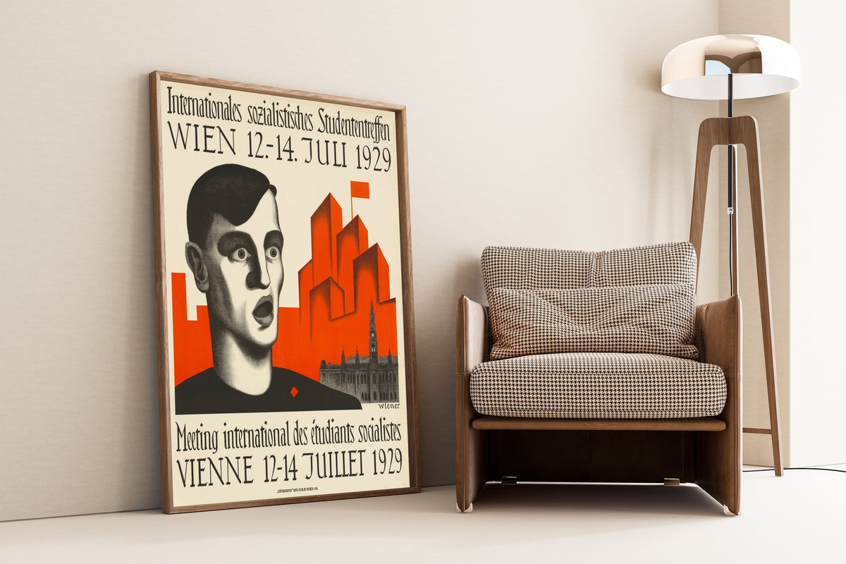 Karl Wiener — Internationales sozialistisches Studententreffen (International Socialist Student Meeting) | Vintage Poster Print