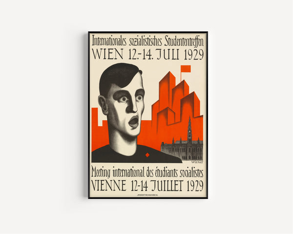 Karl Wiener — Internationales sozialistisches Studententreffen (International Socialist Student Meeting) | Vintage Poster Print