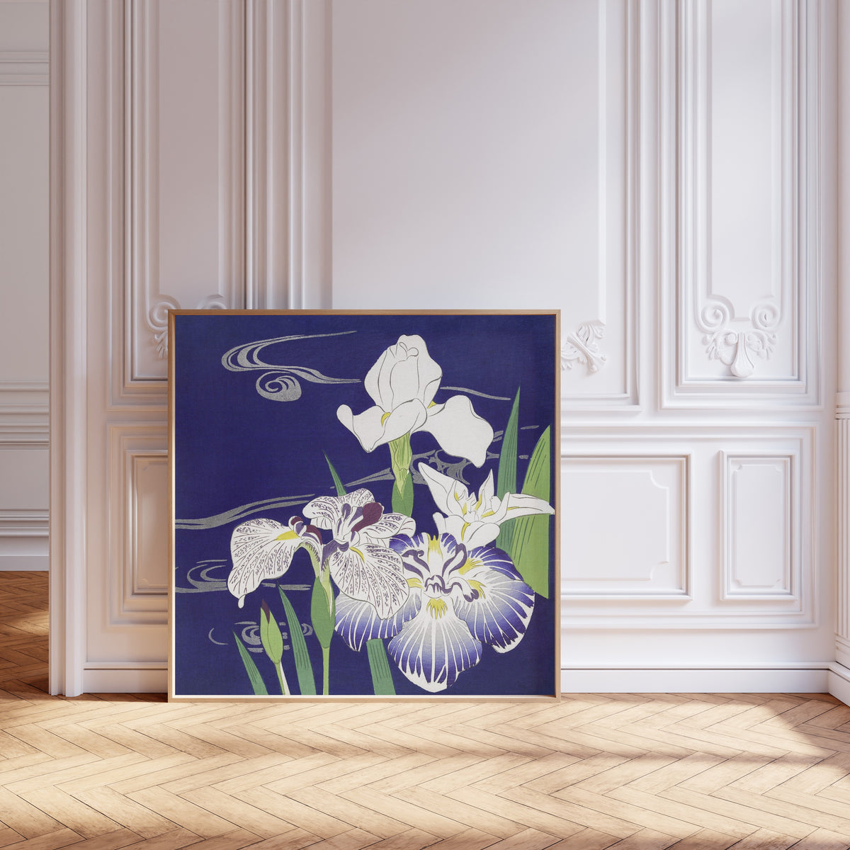 Tsukioka Kōgyo — Irises (1890–1900) | Japanese Woodblock Print (Ukiyo-e)