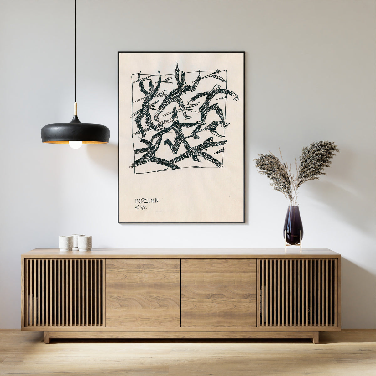 Karl Wiener — Irrsinn (Madness) | Modernist Illustration Print