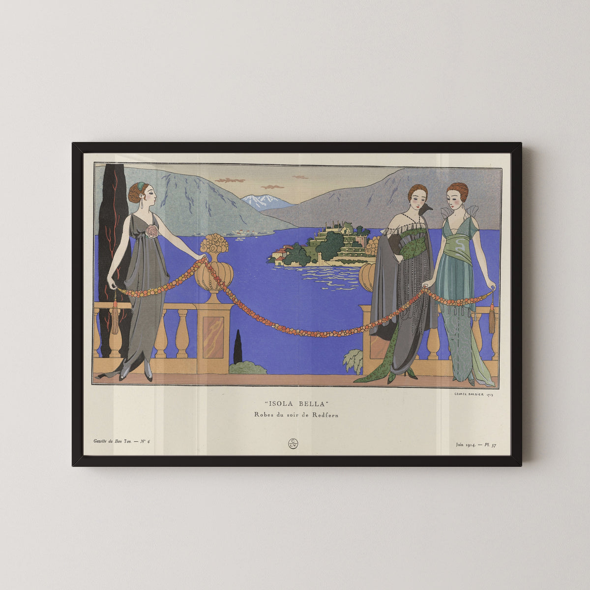 George Barbier — Isola Bella, robes du soir de Redfern | Art Deco Fashion Print