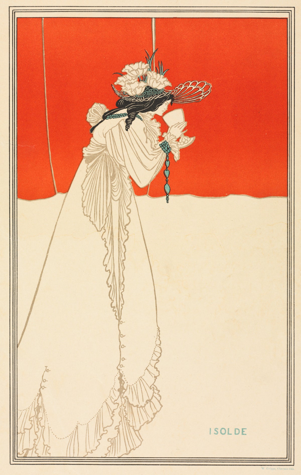Aubrey Beardsley — Isolde | Art Nouveau Illustration Print