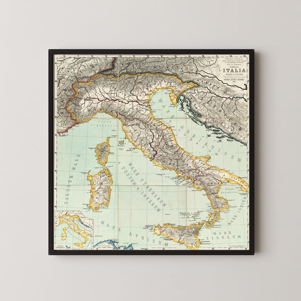 Albert van Kampen — Italia (Tabulae Maximae) | Antique Historical Map Print