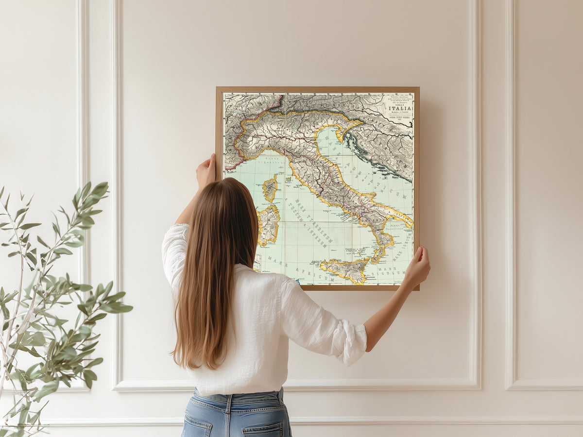 Albert van Kampen — Italia (Tabulae Maximae) | Antique Historical Map Print
