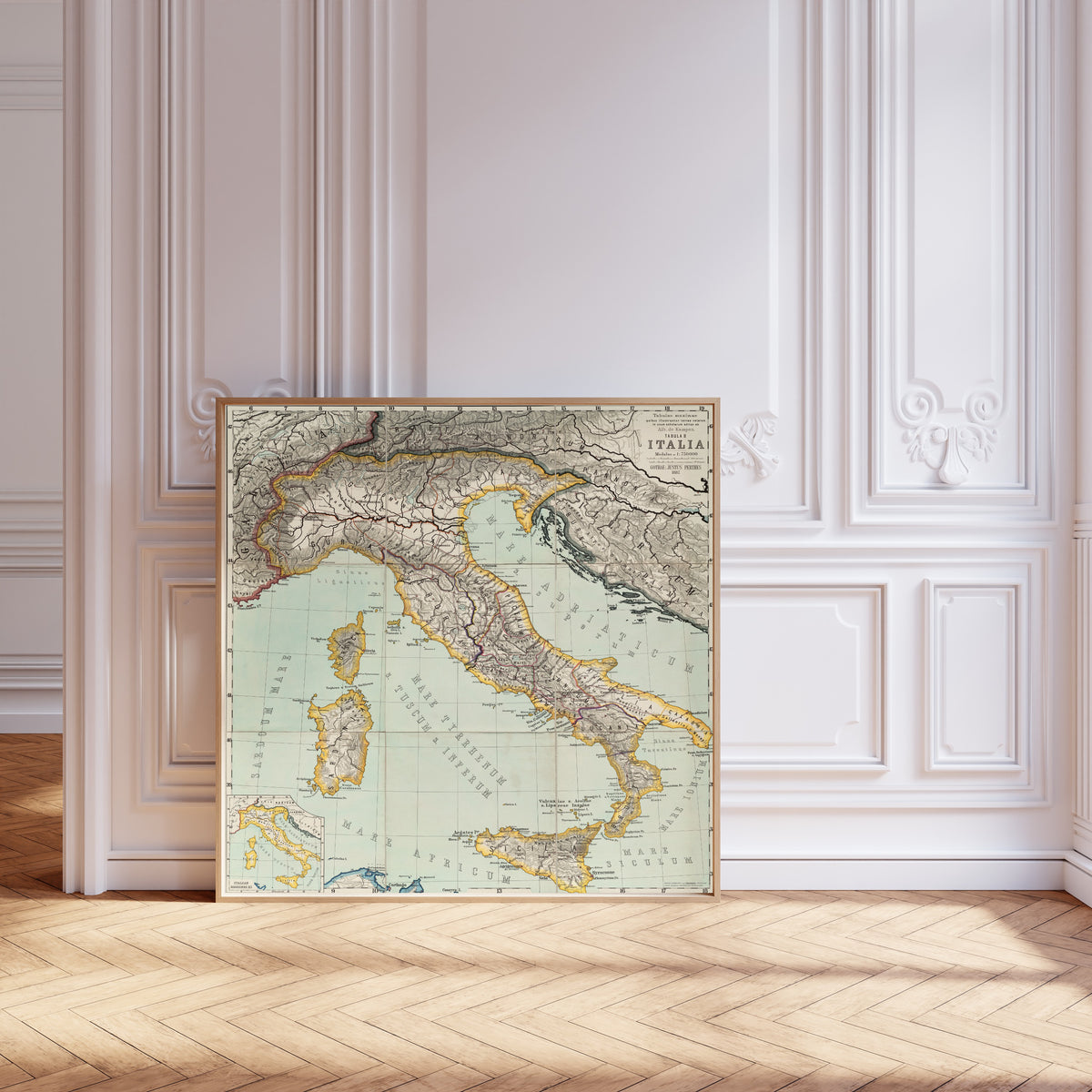 Albert van Kampen — Italia (Tabulae Maximae) | Antique Historical Map Print