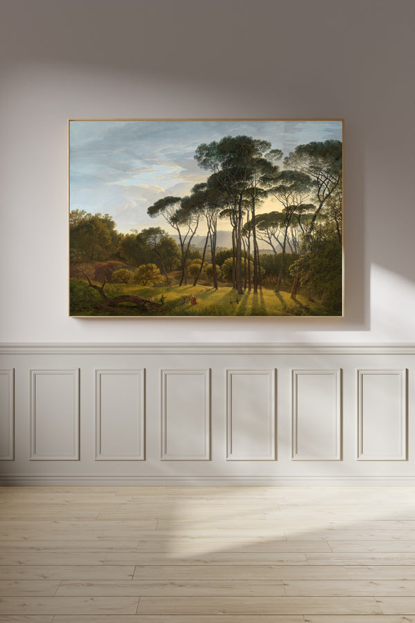 Hendrik Voogd — Italian Landscape with Umbrella Pines | Fine Art Print
