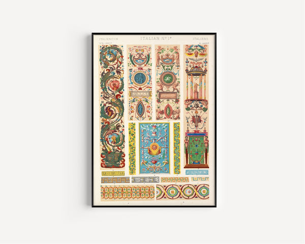 Owen Jones — Italian No. 1*, from The Grammar of Ornament | Ornament Plate Print