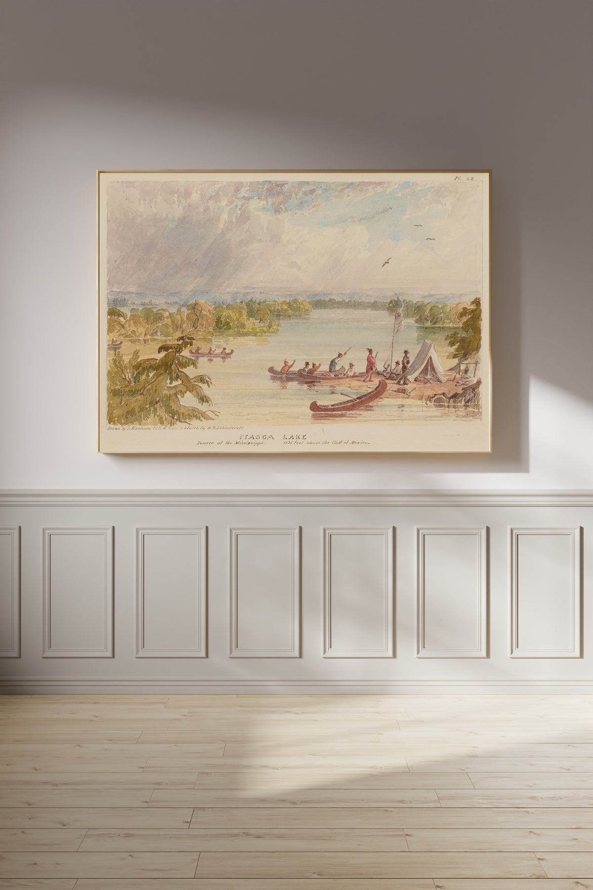 Seth Eastman — Itasca Lake, Source of the Mississippi, 1575 Feet above the Gulf of Mexico | Landscape Fine Art Print