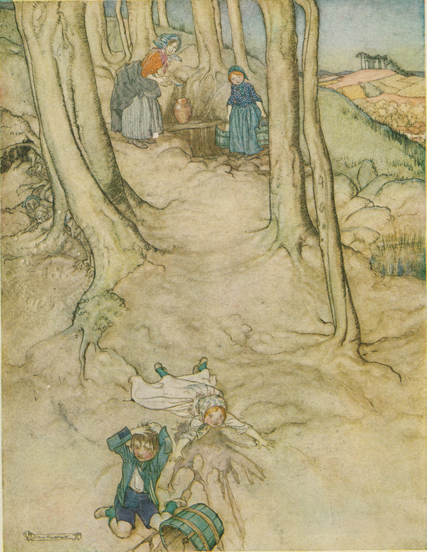 Arthur Rackham — Jack and Jill | Fairy Tale Illustration Print