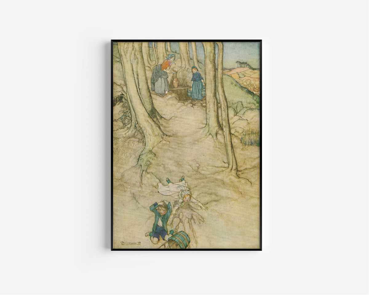 Arthur Rackham — Jack and Jill | Fairy Tale Illustration Print