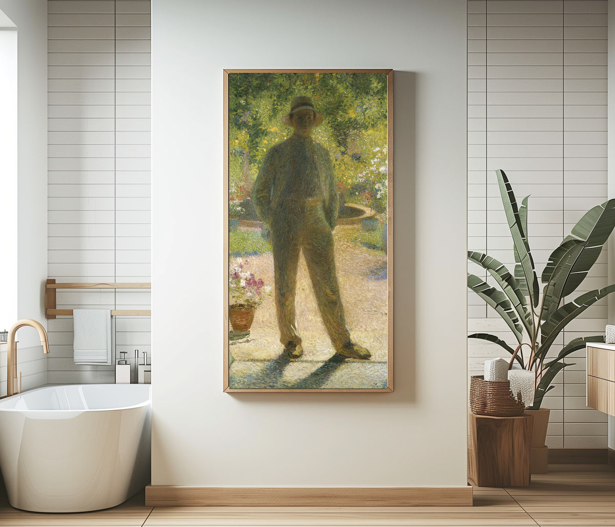 Jacques Martin-Ferrières à Marquayrol by Henri Martin — framed in a bathroom beside a freestanding tub